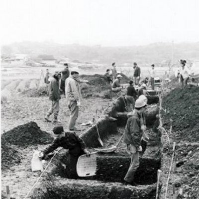 轟貝塚発掘調査（昭和41〔1966〕年）の画像