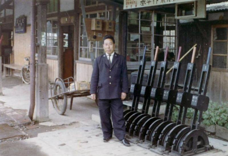昭和41年4月JR網田駅舎の写真