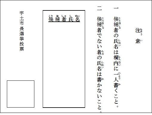 自署式投票用紙