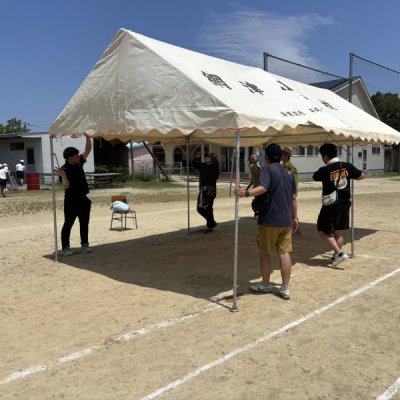 運動会後の片付けの様子①