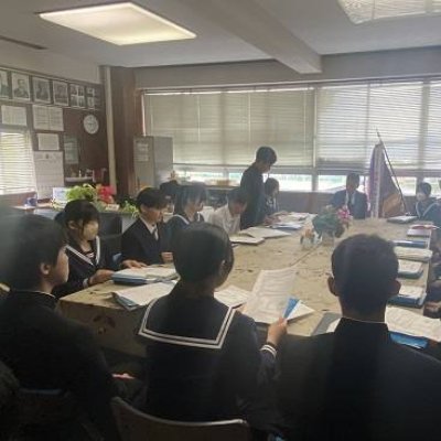 生徒会執行部と学校長