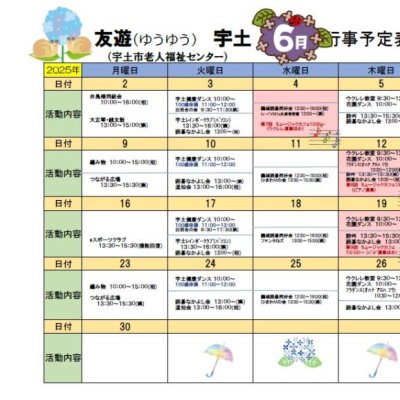 活動日程表